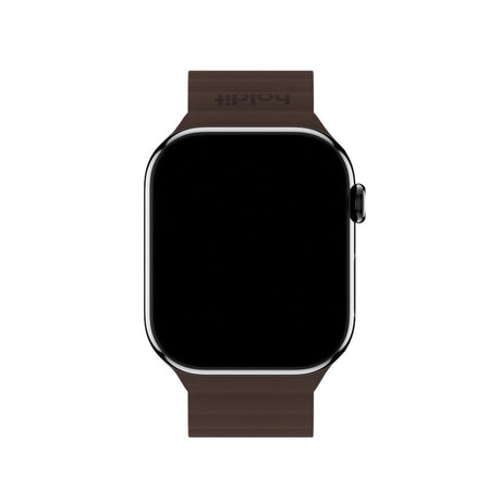 Apple Watch (38/40/SE/41/42mm) Holdit Silicone Magnet Armband - Chocolate / Black