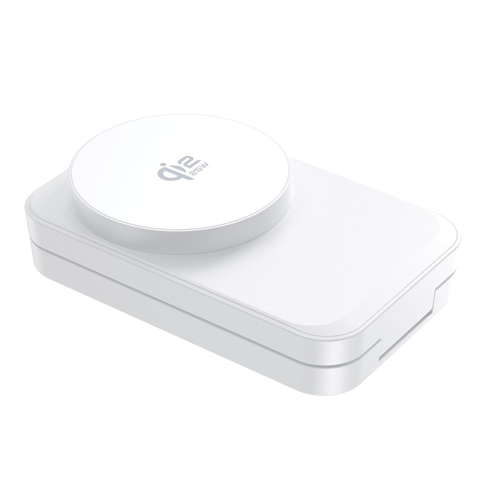 Smartline Hopfällbar 3-in-1 Trådlös Laddare 25W - Qi2 Kompatibel - Vit