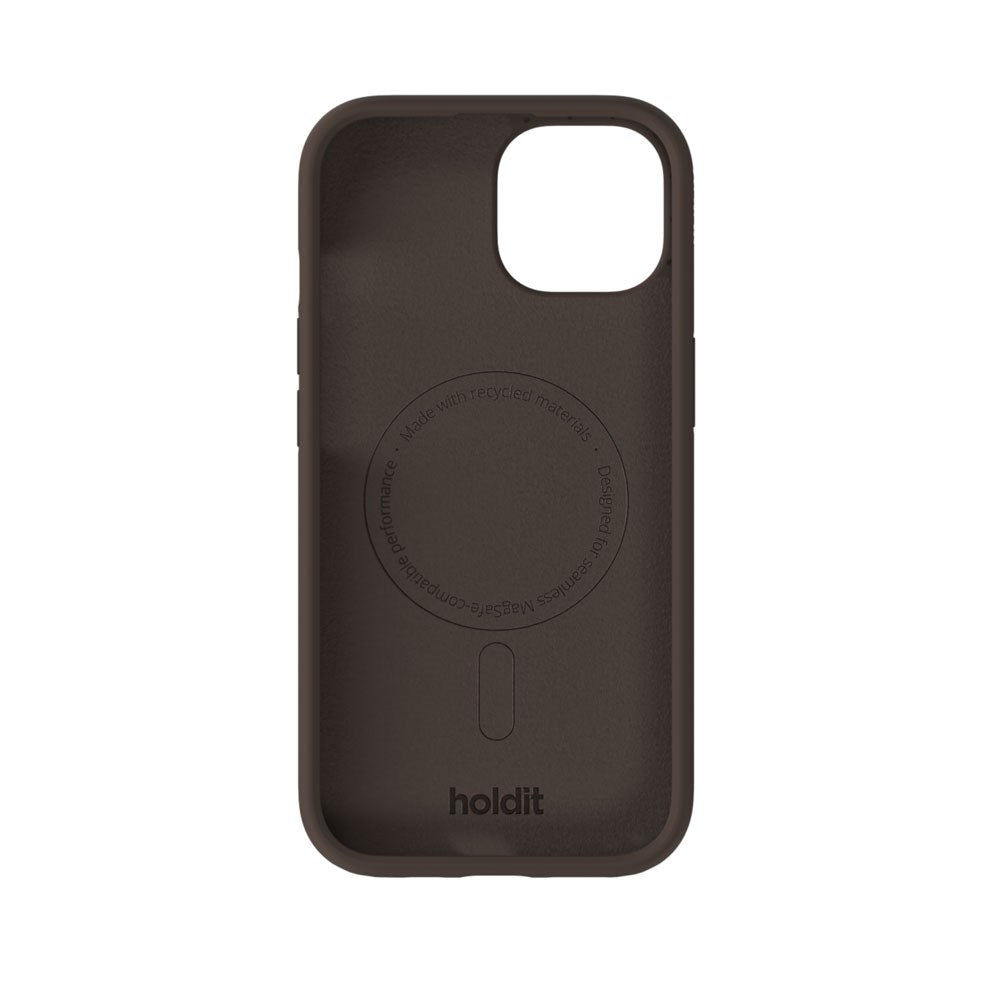 iPhone 15 / 14 / 13 Holdit Soft Touch MagSafe Silikon Skal - Chocolate