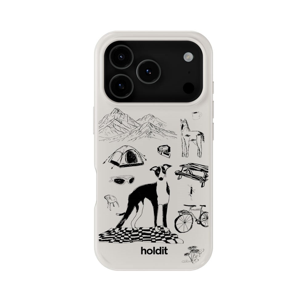 iPhone 17 Pro Holdit Graphic Print Case - Wool Gray