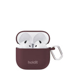 Apple AirPods (5. & 4. Gen.) Holdit Silicone Case m. Karabinhake - Bordeaux
