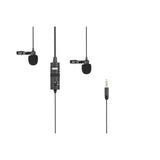 BOYA BY-M1DM Dubbel Mikrofon m. 3.5mm Minijack - 4m - Svart