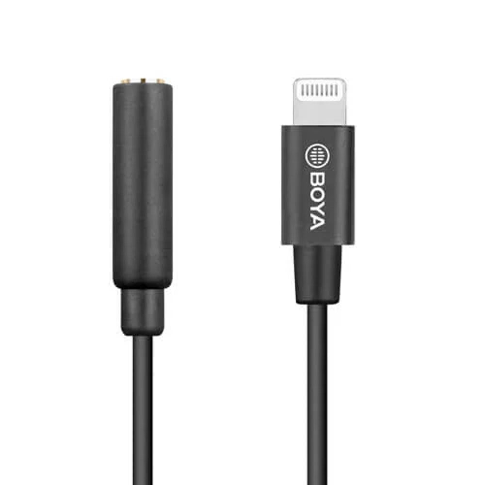 BOYA BY-K3 Ljudadapter - Lightning till 3.5mm Minijack - Svart