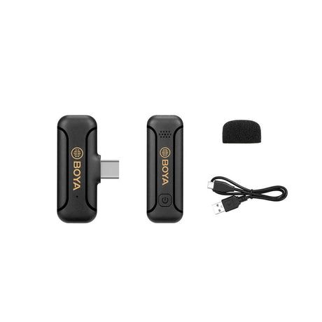 BOYA BY-WM3 Trådlöst Mikrofon Set m. USB-C - Svart