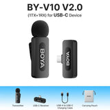 BOYA BY-V10 Trådlös Mikrofon m. USB-C - Svart