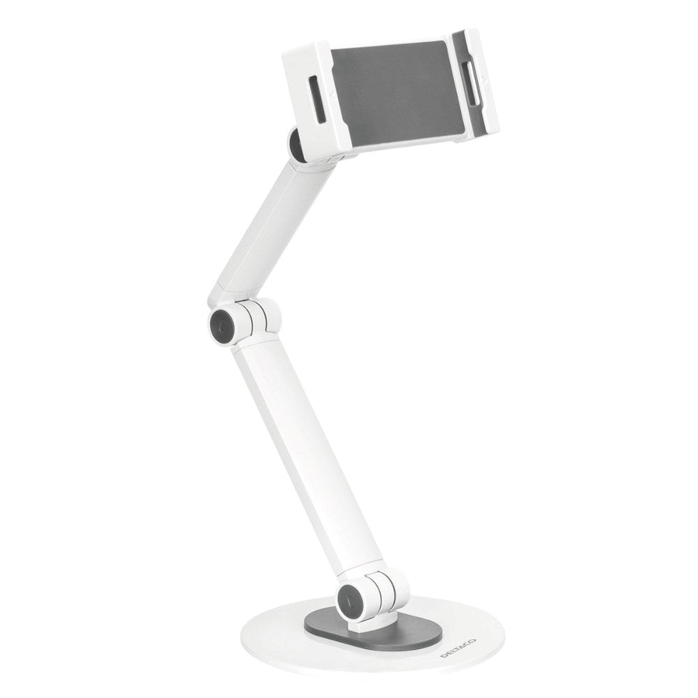 Deltaco Universal Surfplatta / Mobilhållare för Bord - Mått: 4,7 - 12,9" - Vit