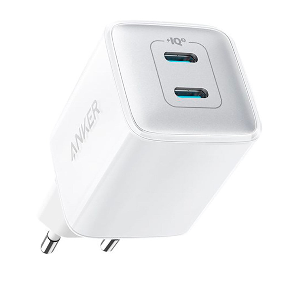 Anker 521 Väggladdare 40W med 2 x USB-C - Vit