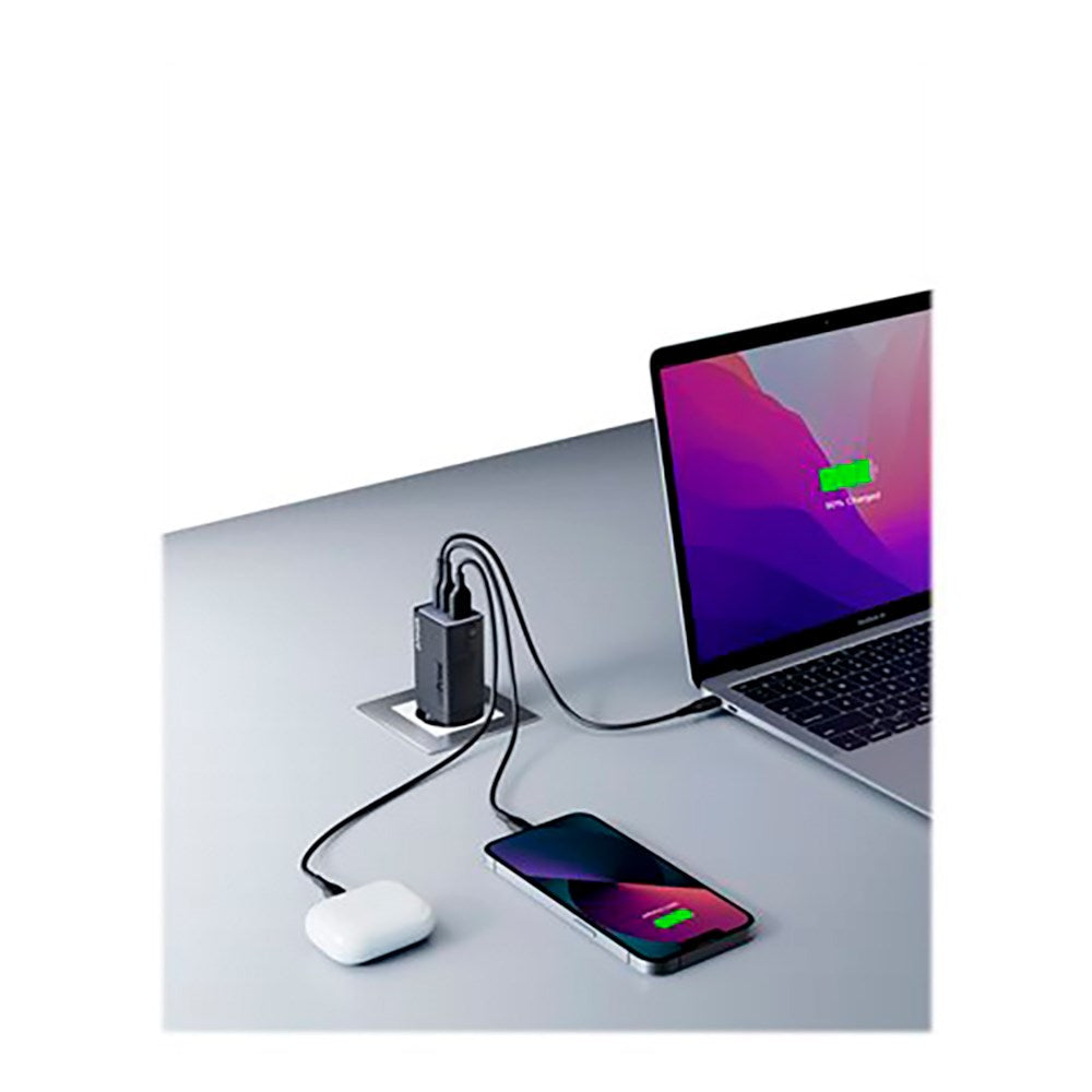 Anker 735 Väggladdare 65W med 1 x USB-A & 2 x USB-C - Svart