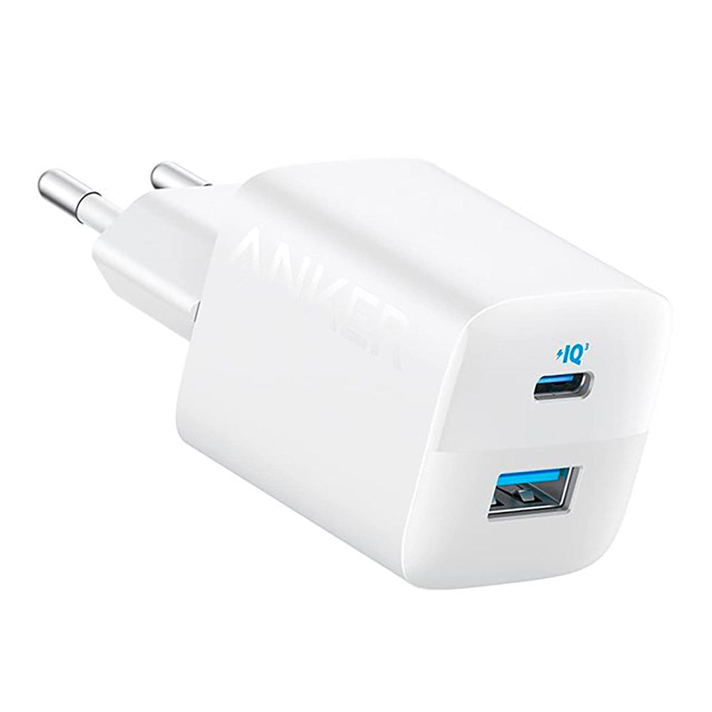 Anker 323 Väggladdare 33W med USB-A & USB-C - Vit