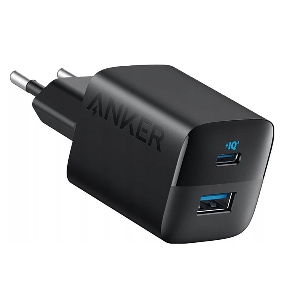 Anker 323 Väggladdare 33W med USB-A & USB-C - Svart