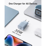 Anker Nano Väggladdare 30W med USB-C - Vit