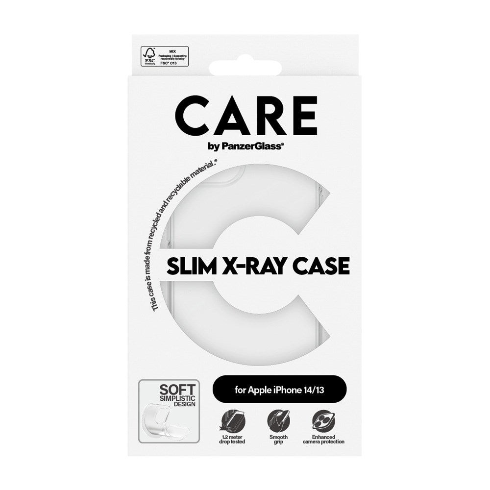 CARE by PanzerGlass iPhone 14 / 13 FASHION X-Ray Soft Basic Skal - Genomskinlig