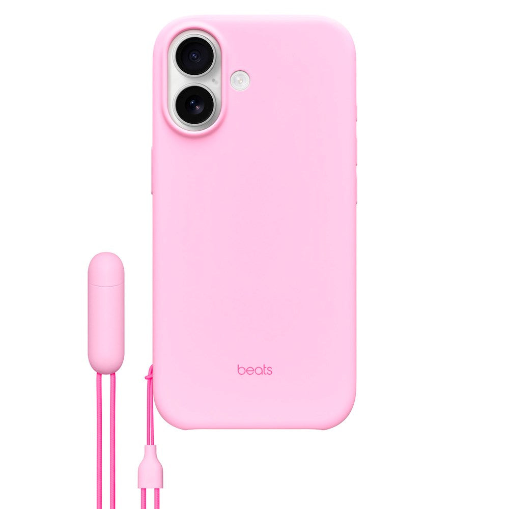 Original Apple Beats iPhone 17 Skal m. Rem - MagSafe Kompatibel - Pebble Pink