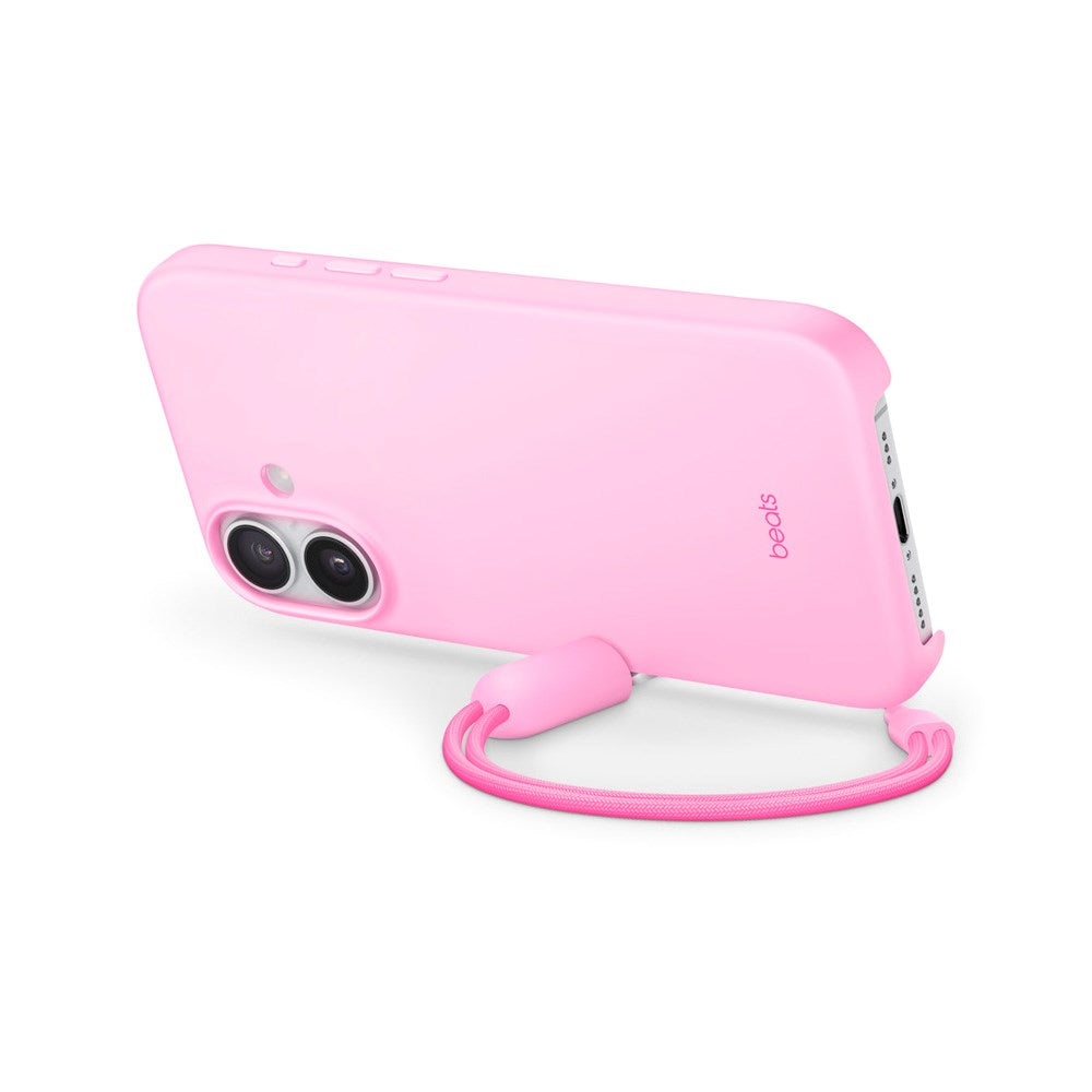 Original Apple Beats iPhone 17 Skal m. Rem - MagSafe Kompatibel - Pebble Pink