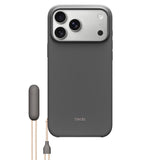 Original Apple Beats iPhone 17 Pro Max Skal m. Rem - MagSafe Kompatibel - Granite Gray