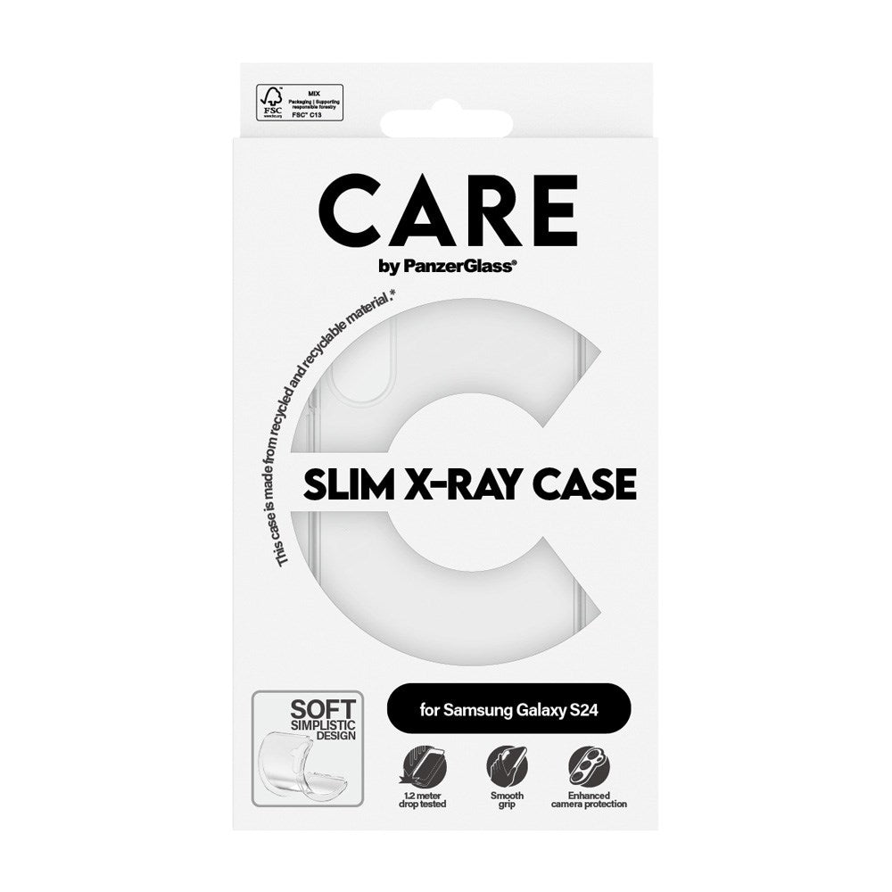 CARE by PanzerGlass Samsung Galaxy S24 FASHION X-Ray Soft Basic Skal - Genomskinlig