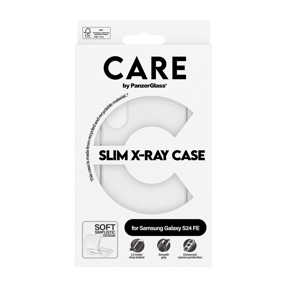 CARE by PanzerGlass Samsung Galaxy S24 FE FASHION X-Ray Soft Basic Skal - Genomskinlig