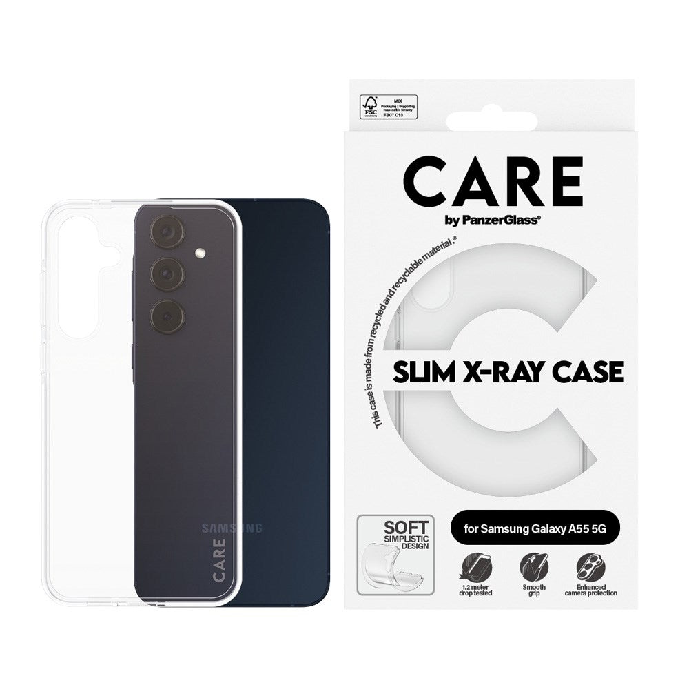 CARE by PanzerGlass Samsung Galaxy A55 (5G) FASHION X-Ray Soft Basic Skal - Genomskinlig