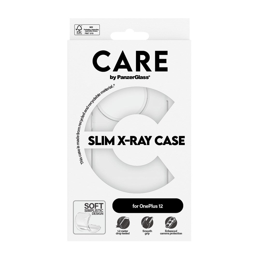 CARE by PanzerGlass OnePlus 12 FASHION X-Ray Soft Basic Skal - Genomskinlig