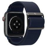 Apple Watch (42/44/SE/45/46/49mm) Spigen Fit Lite Rem Tyg - Navy