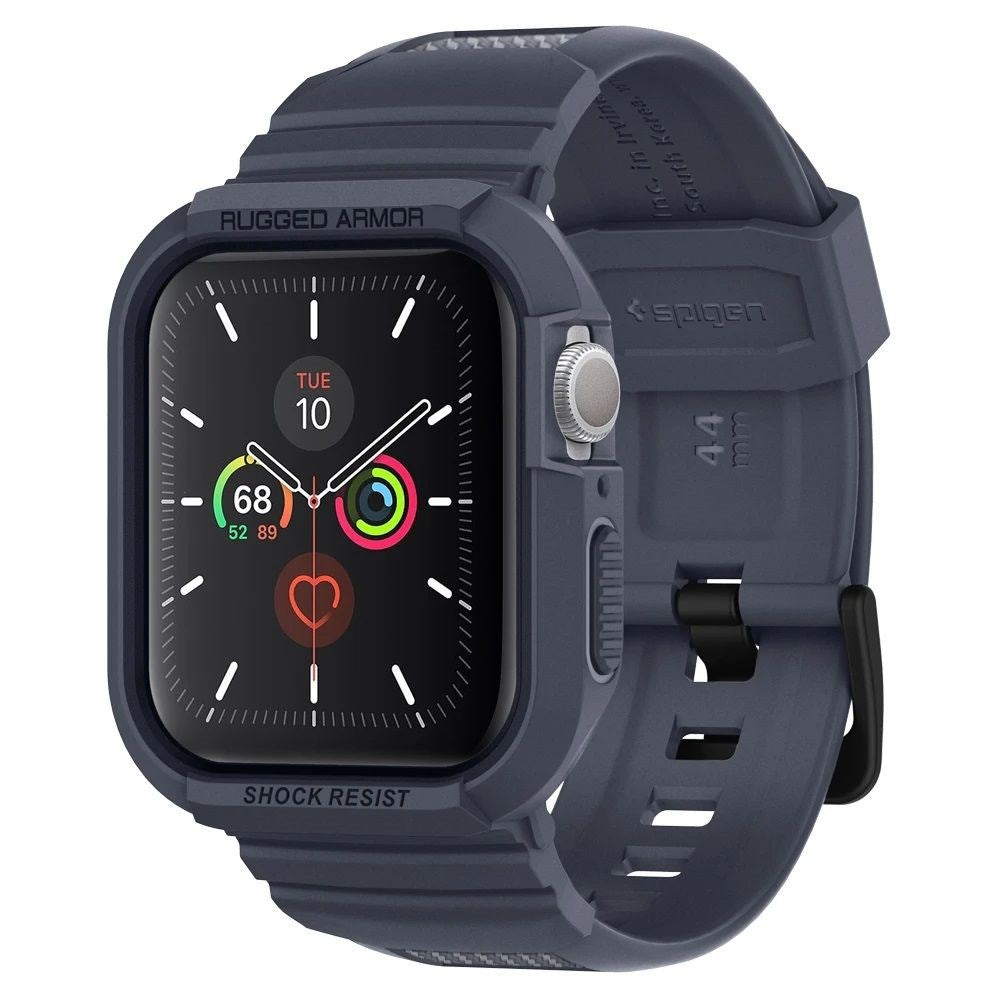 Apple Watch (44/SE/45mm) Spigen Rugged Armor Pro Skal - Charcoal Grey