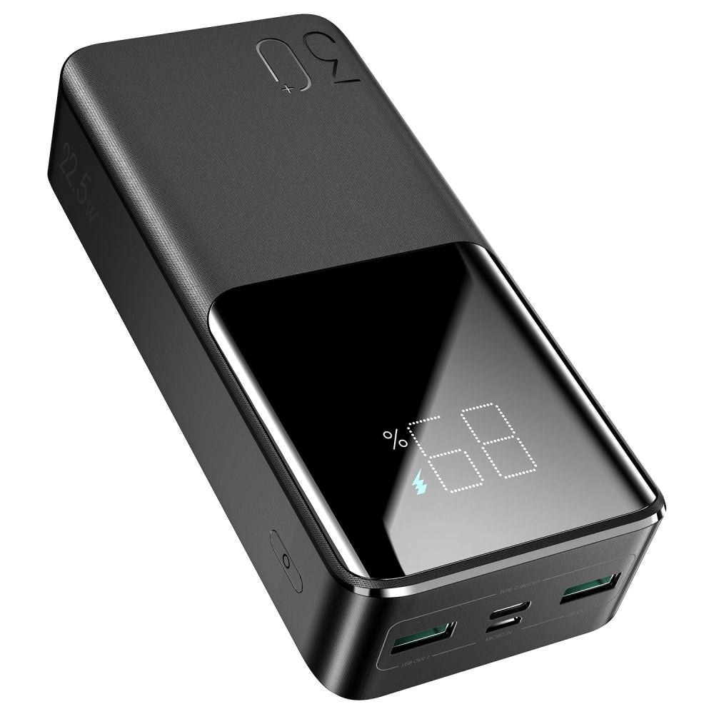 Joyroom JR-QP193 22,5W Powerbank - 2 x USB-A (QC3.0) / 1 x USB-C (PD) - 30.000 mAh - Sort