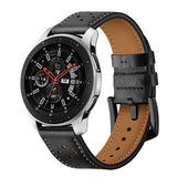 Samsung Galaxy Watch (46 mm) Tech-Protect Klockarmband i Äkta Läder - Svart