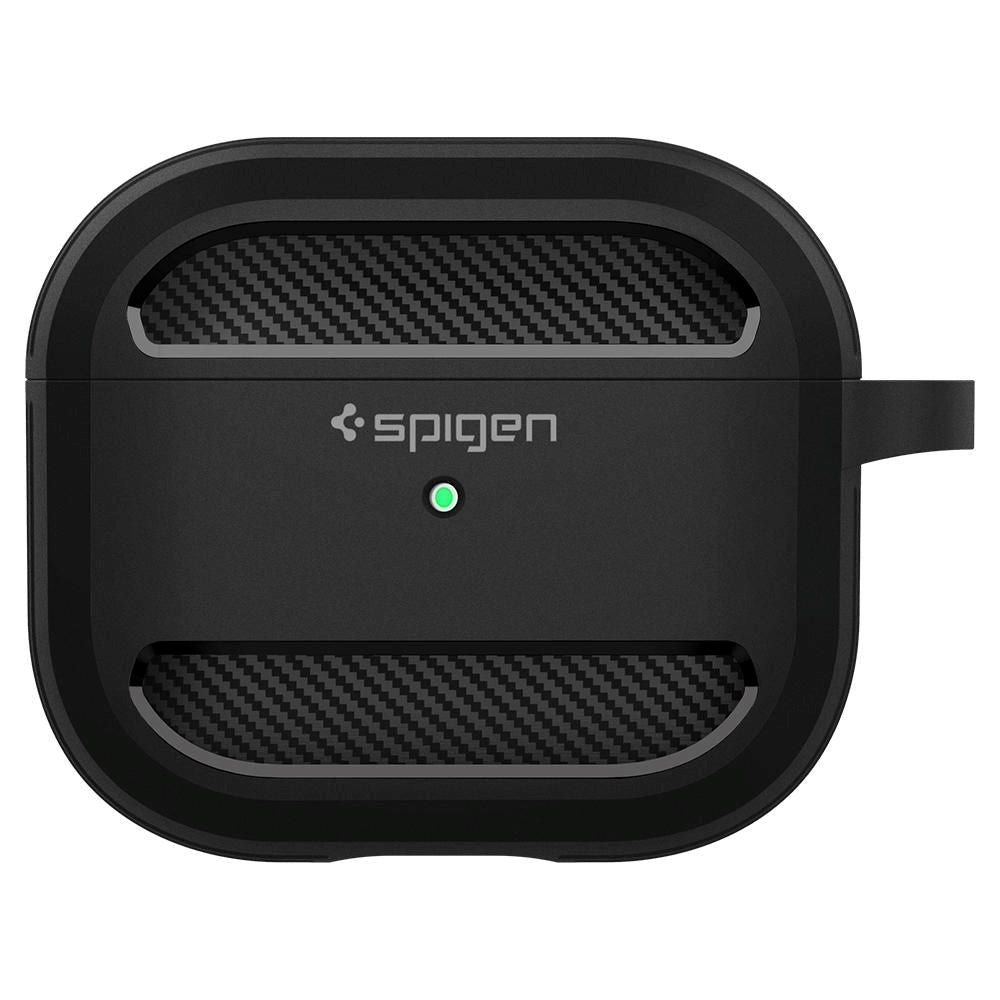 Spigen robusta rustning Apple AirPods (3 Gen.) skal m. Carabiner - Svart