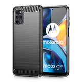 Motorola Moto G22 Tech-Protect Skal Flexibel Plast Kolfiber - Svart