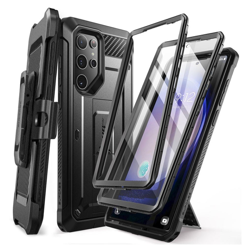 Samsung Galaxy S24 Ultra SUPCASE Unicorn Beetle Pro 2-Set Tåligt Skal m. Skärmskydd - Svart