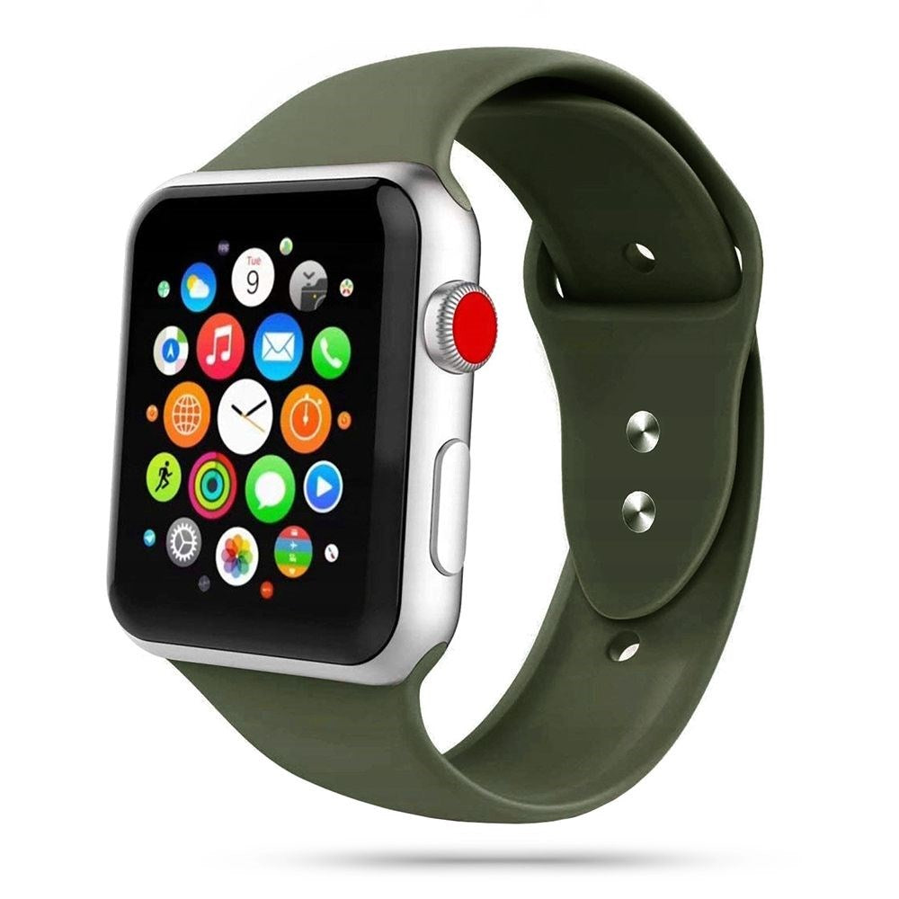 Apple Watch (38/40/SE/41/42mm) Tech-Protect Icon Rem Silikon - Grön