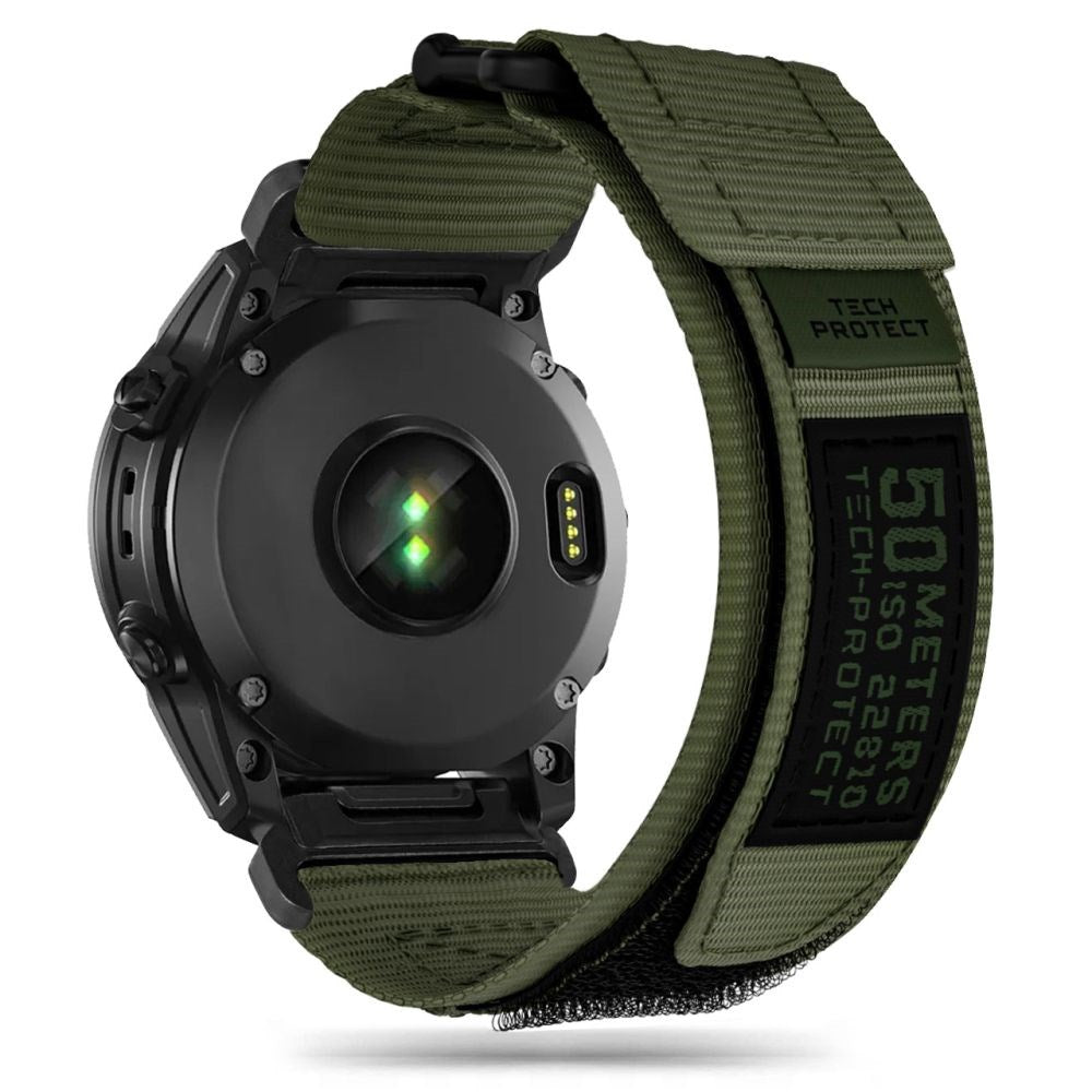 Universal Garmin 26mm QuickFit Tech-Protect Scout Pro Tygrem - Grön