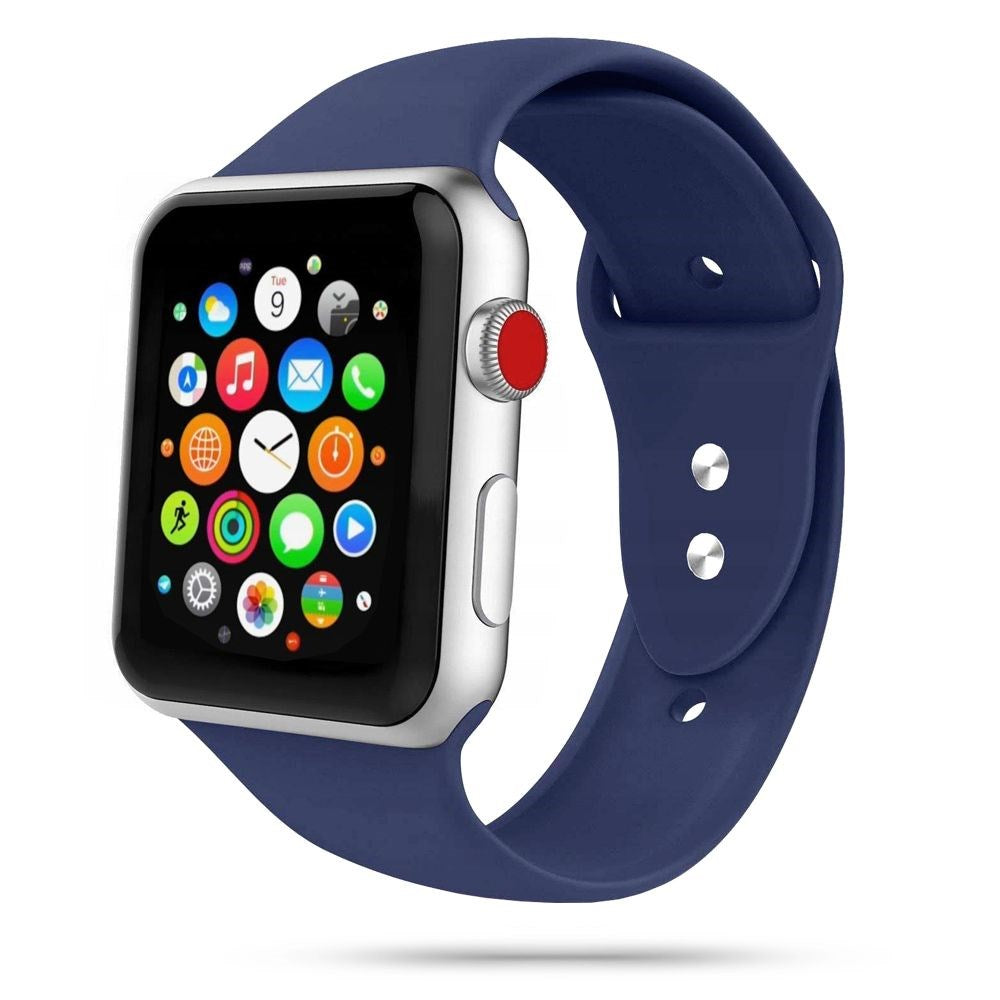 Apple Watch (42/44/SE/45/46/49mm) Tech-Protect Icon Band Rem Silikon - Blå