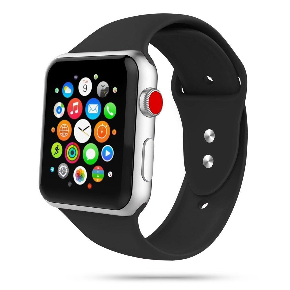 Apple Watch (38/40/SE/41/42mm) Tech-Protect Icon Rem Silikon - Svart