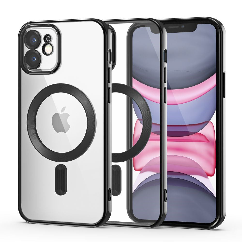 iPhone 11 Tech-Protect MagShine Skal - MagSafe Kompatibel - Genomskinlig / Svart