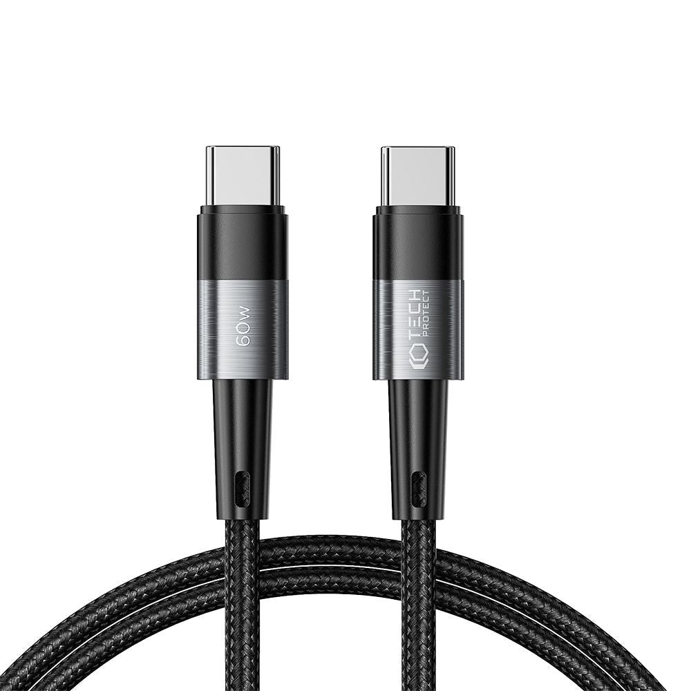 Tech-Protect Ultraboost USB-C till USB-C Kabel 60W/3A 1m - Svart