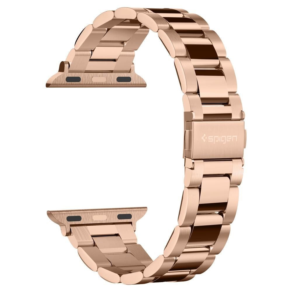 Apple Watch (38/40/SE/41/42mm) Spigen Modern Fit Band - Rem Rostfritt Stål inklusive Stift - Rött Guld