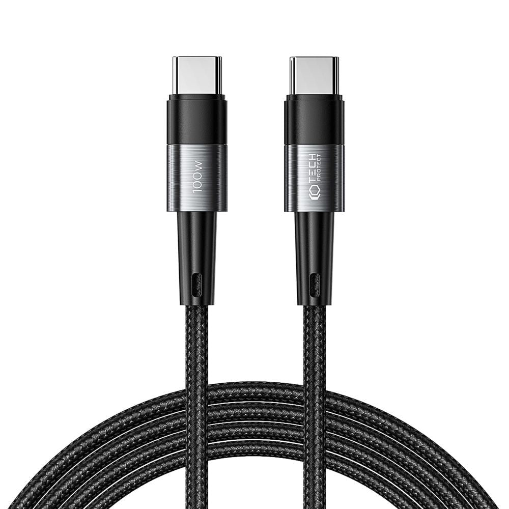 Tech-Protect Ultraboost USB-C till USB-C Kabel 100W/5A 2m - Svart