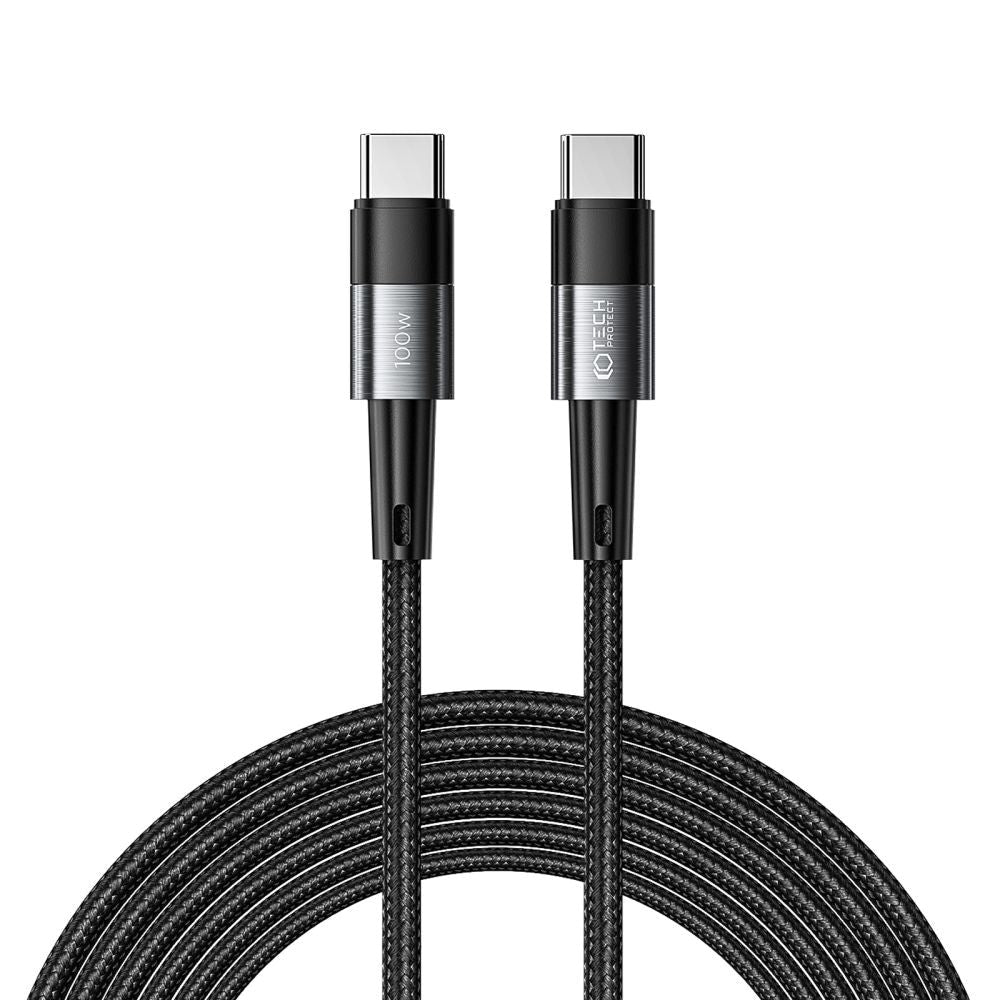 Tech-Protect Ultraboost USB-C till USB-C Kabel 100W/5A 3m - Svart