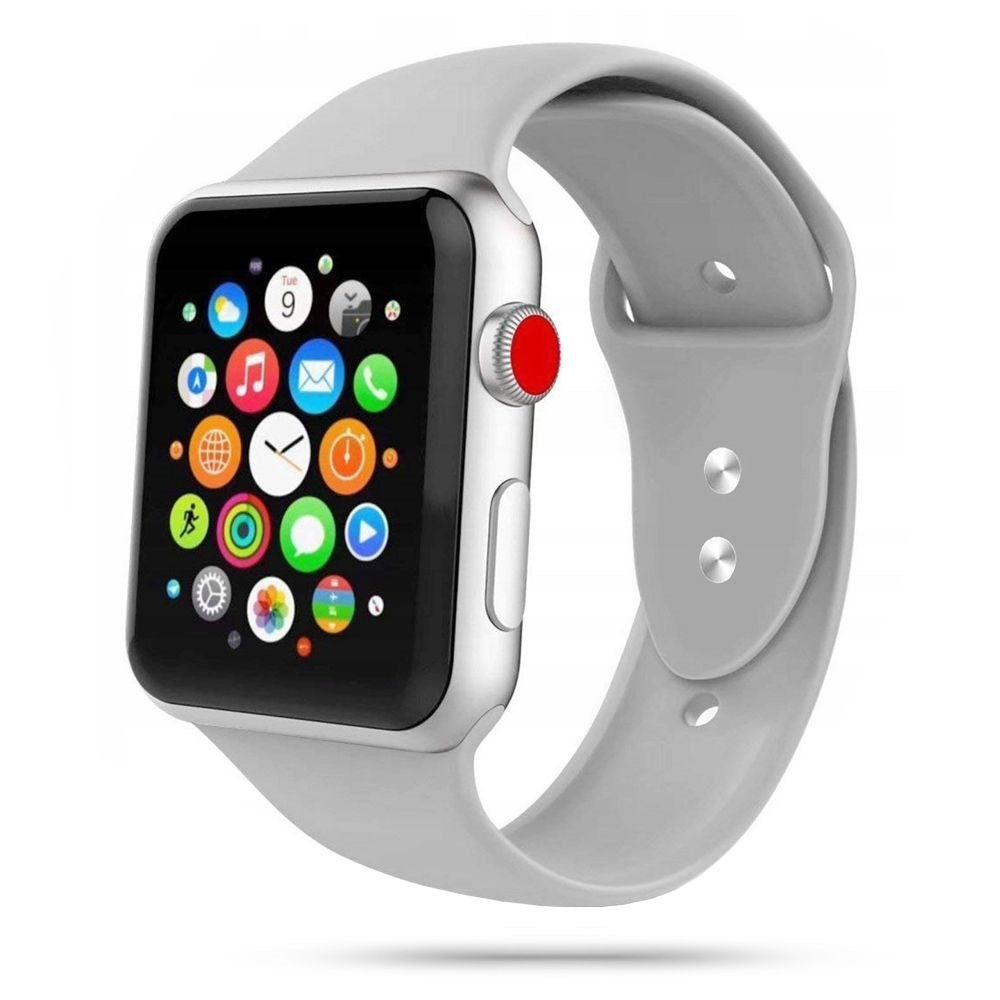 Apple Watch (42/44/SE/45/46/49mm) Tech-Protect Icon Band Rem Silikon - Grå