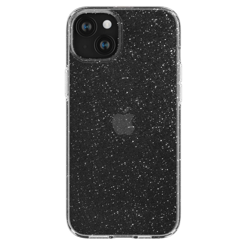 iPhone 15 Spigen Liquid Crystal Glitter Skal - Genomskinlig