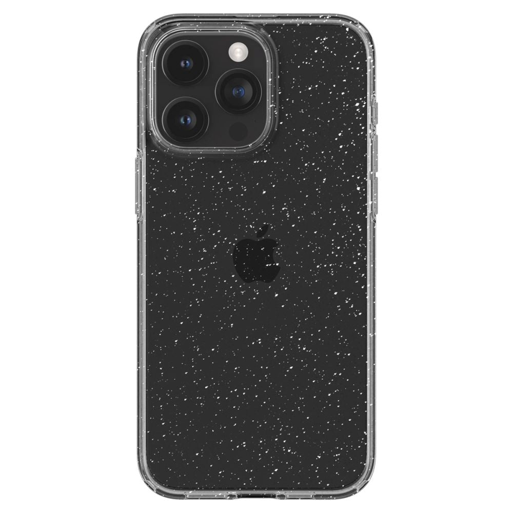 iPhone 15 Pro Spigen Liquid Crystal Glitter Skal - Genomskinlig