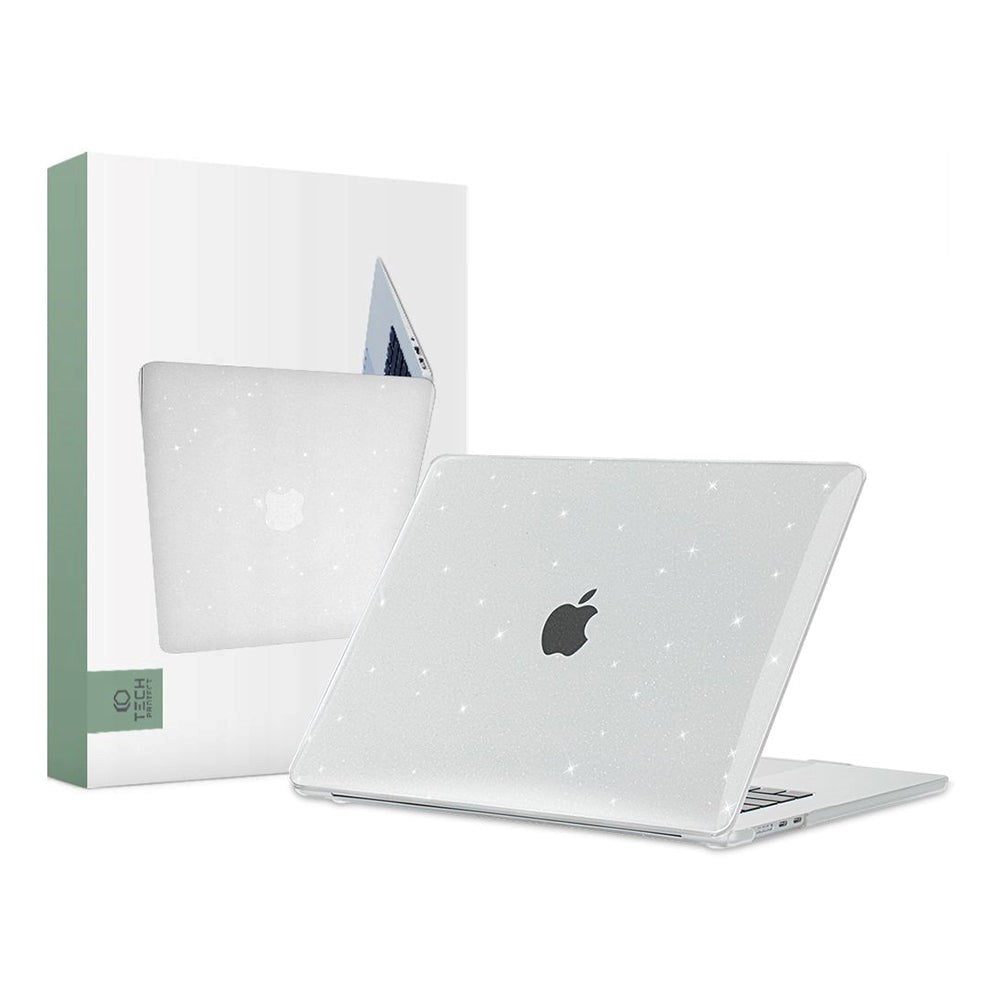 MacBook Air 15 M2/M3 (2023-2024) - Tech-Protect Smartshell Skal - Glitter Clear