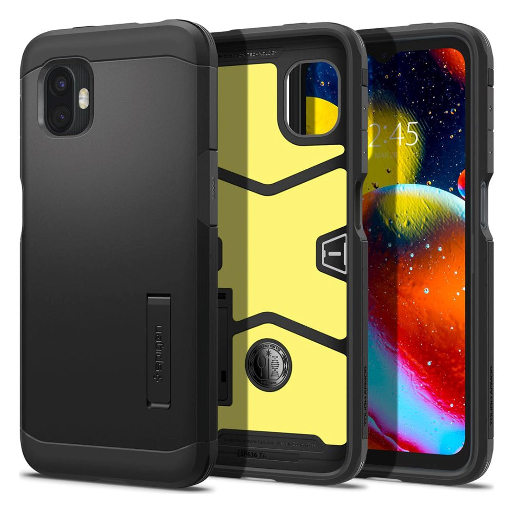 Samsung Galaxy Xcover 6 Pro Spigen Tough Armor Case m. Stativfunktion - Svart