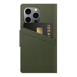 iPhone 13 Pro iDeal of Sweden 2-i-1 Atelier Wallet Fodral med Korthållare - Intense Khaki