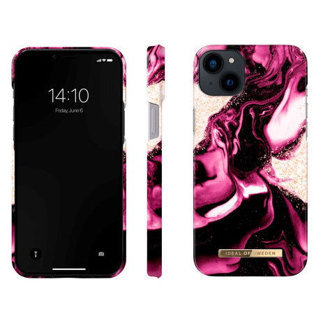 iPhone 14 Plus iDeal Of Sweden Fashion Skal - Golden Ruby Marble