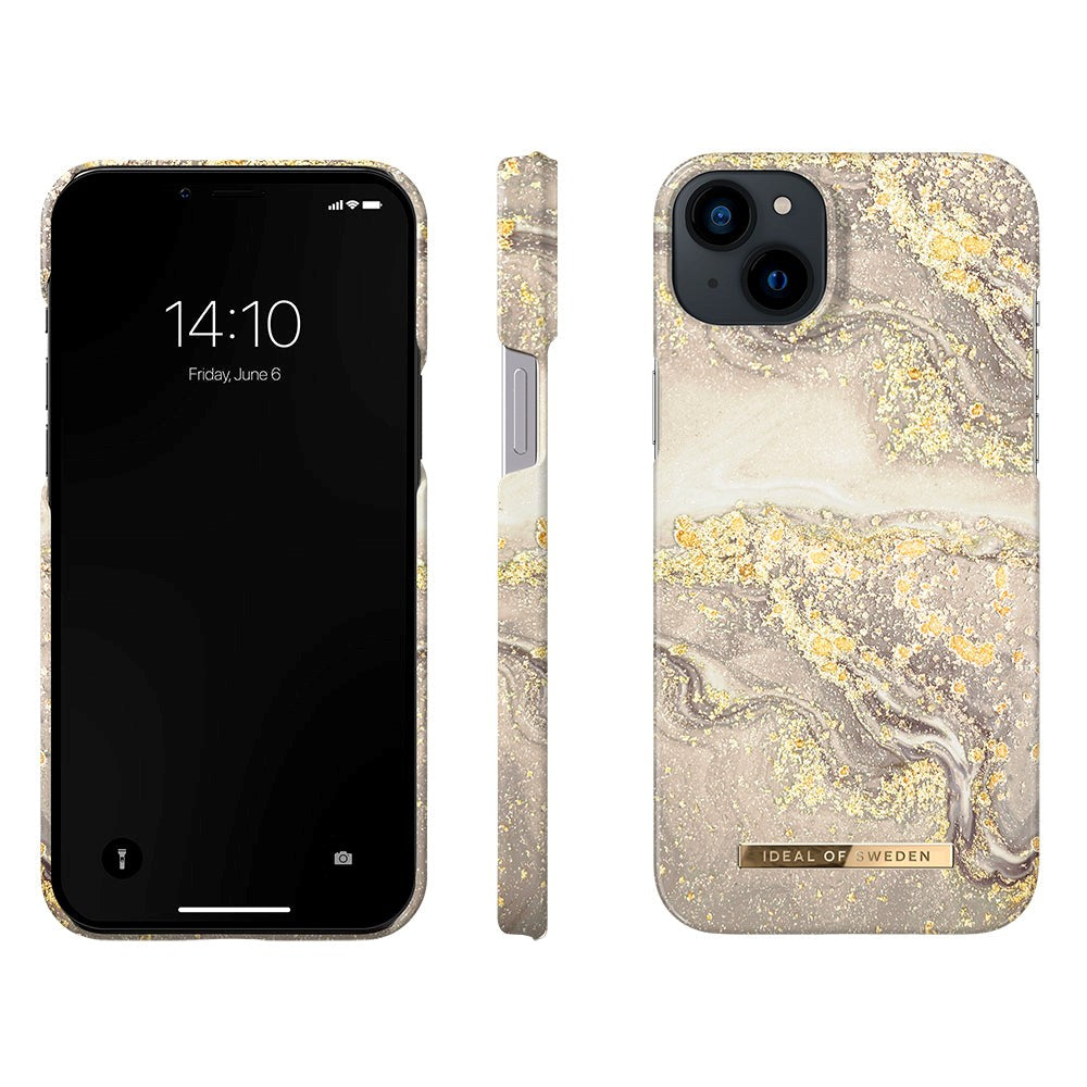 iPhone 14 Plus iDeal Of Sweden Fashion Skal - Sparkle Greige Marble