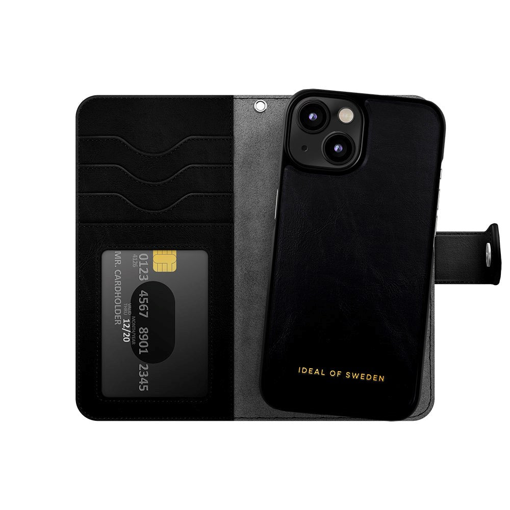 iPhone 14/13 iDeal Of Sweden Magnet Wallet+ Plånboksfodral - Svart