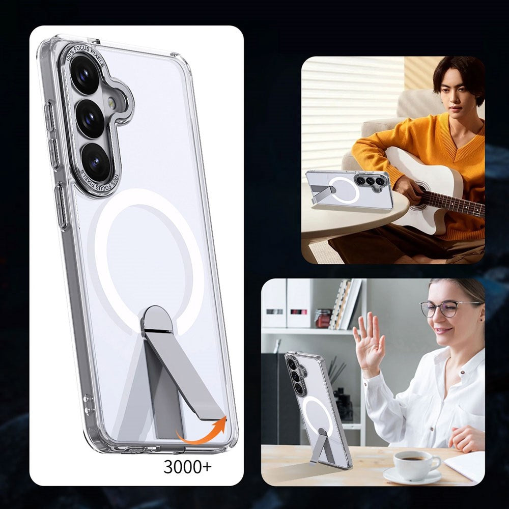 Samsung Galaxy S26 Hurtel Hybrid Armor X Skal m. Kickstand – MagSafe Kompatibel – Genomskinlig