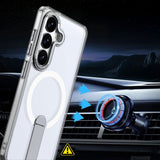Samsung Galaxy S26 Hurtel Hybrid Armor X Skal m. Kickstand – MagSafe Kompatibel – Genomskinlig
